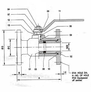 Ball Valve-Single Piece Flanged End