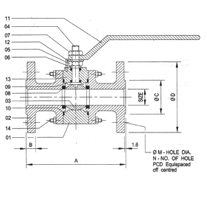 Ball Valve-Three Piece Flanged End