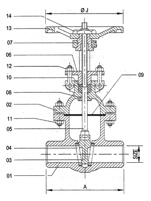 Gate Valve Butt Weld End
